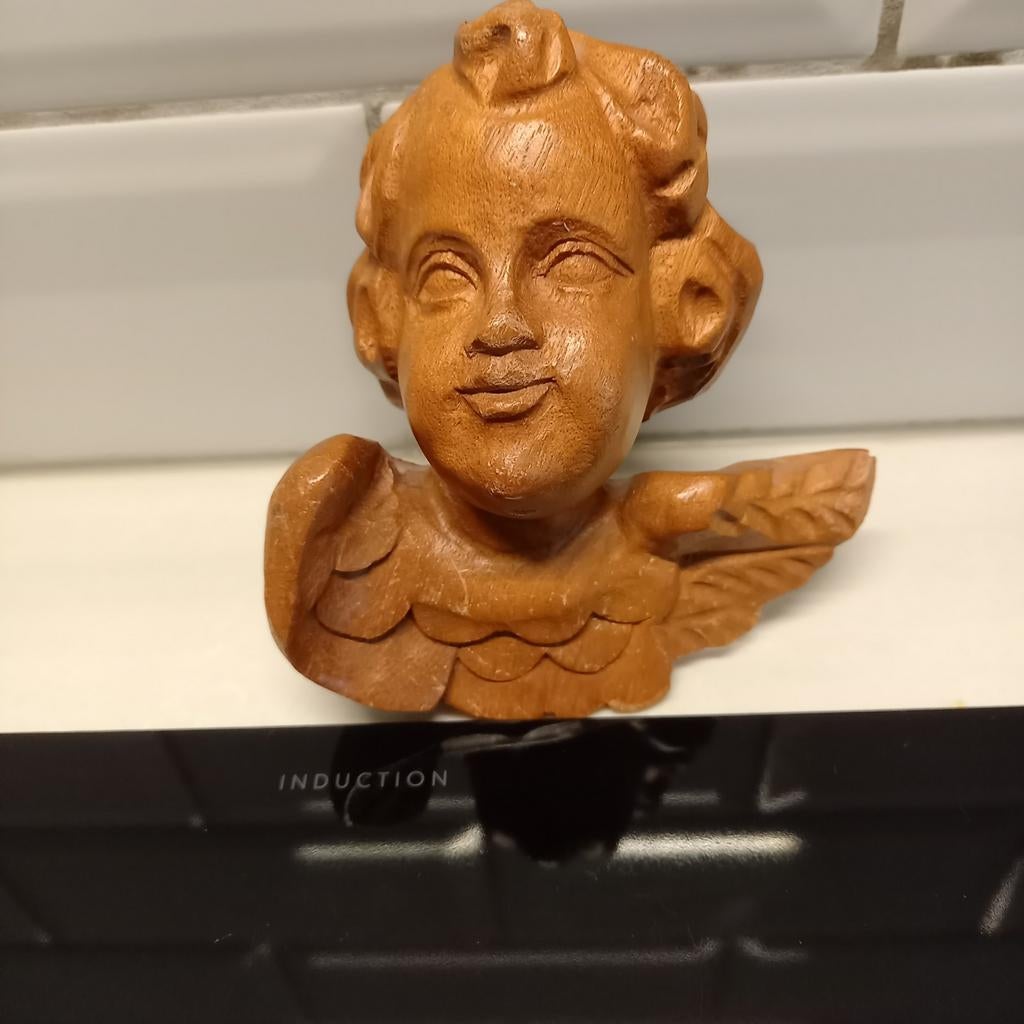 Houten uitgesneden engel, Ophalen of Verzenden