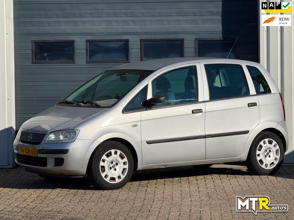 Fiat Idea 1.4-8V Actual Plus 1e EIG|NAP|AIRCO|APK 12-2026, Voorwielaandrijving, Stof, Gebruikt, 4 cilinders