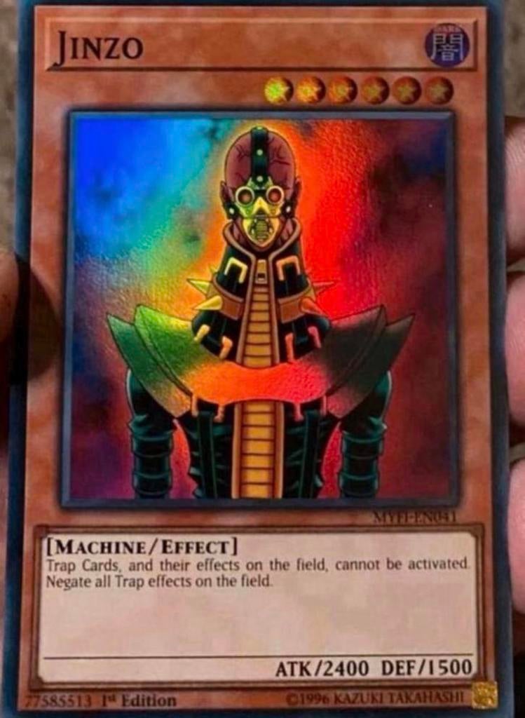 Yu-Gi-Oh! Jinzo MYFI 1st Edition M/NM !, Hobby en Vrije tijd, Verzamelkaartspellen | Yu-gi-Oh!, Ophalen of Verzenden, Zo goed als nieuw