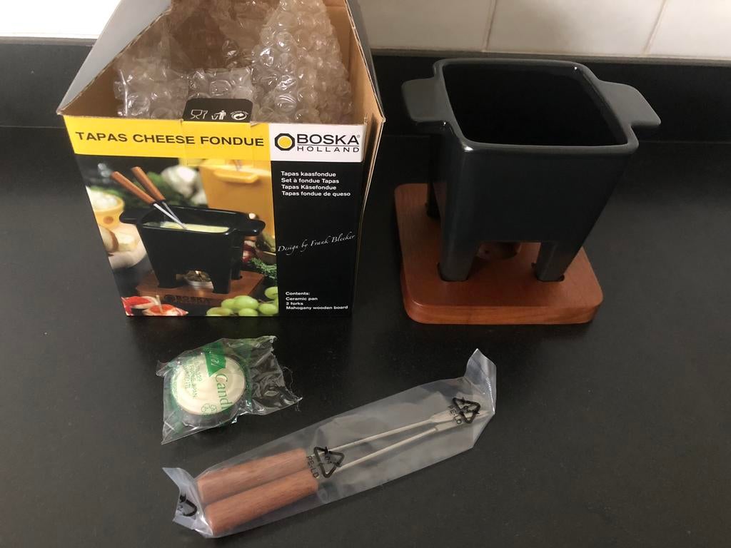 Tapas kaasfondue set van Boska voor 2 personen, Ophalen, Nieuw, Waxinelicht, Fondueset