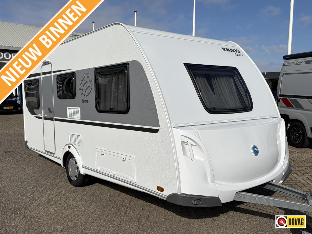 Knaus Sport 460 EU VOORTENT/TOPSTAAT/1e EIG, Caravans en Kamperen, Ringverwarming, Bedrijf, 4 tot 5 meter, Knaus