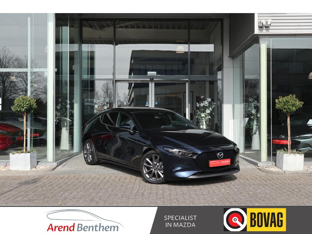 Mazda 3 2.0 e-SkyActiv-G M Hybrid 122 Luxury Trekhaak / Came, Voorwielaandrijving, Stof, Gebruikt, 4 cilinders