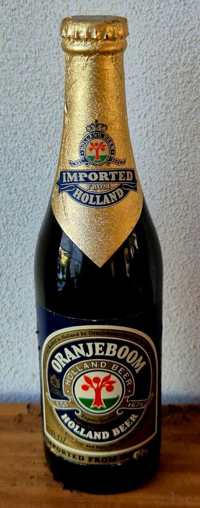 ZEER oud apart vol flesje ORANJEBOOM bier IMPORTED HOLLAND, Ophalen of Verzenden, Zo goed als nieuw, Flesje(s), Oranjeboom