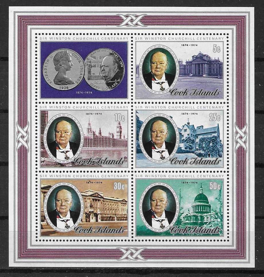 Cookeilanden Michel blok 45 postfris   CHURCHILL, Postzegels en Munten, Ophalen of Verzenden, Postfris