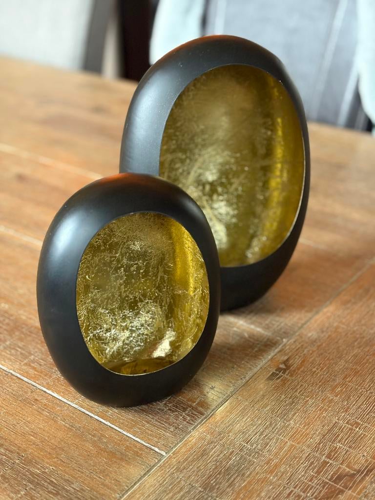 Theelichthouder Egg set van 2, Ophalen, Zo goed als nieuw, Overige materialen, Minder dan 25 cm