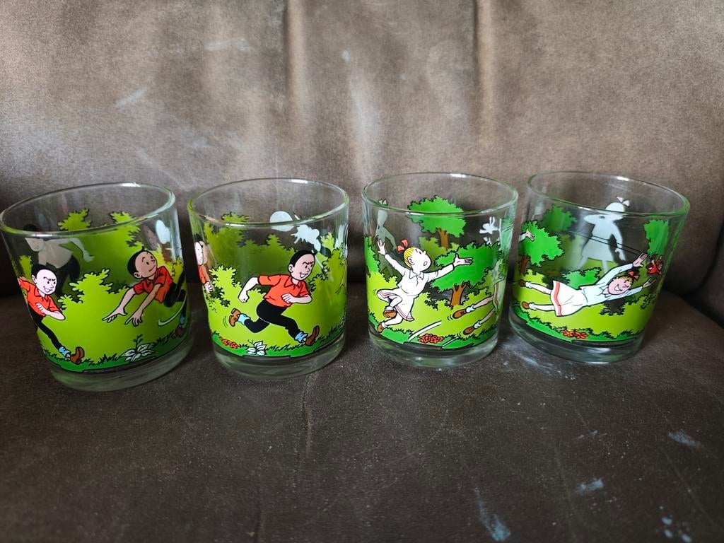Suske en Wiske Glazen Set - Vintage Collectie, Verzamelen, Stripfiguren, Ophalen of Verzenden, Suske en Wiske, Gebruikt, Gebruiksvoorwerp