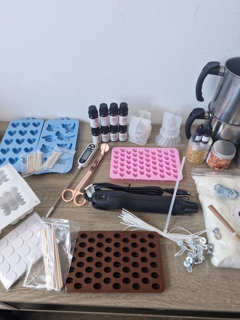 Complete Kaarsen Maakset: Alles voor DIY Kaarsen, Ophalen of Verzenden, Zo goed als nieuw, Gereedschap of Toebehoren