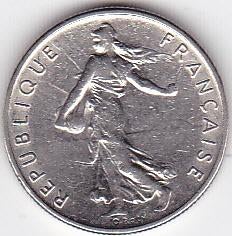 Halve frank 1973 Frankrijk, Ophalen of Verzenden, Frankrijk, Losse munt