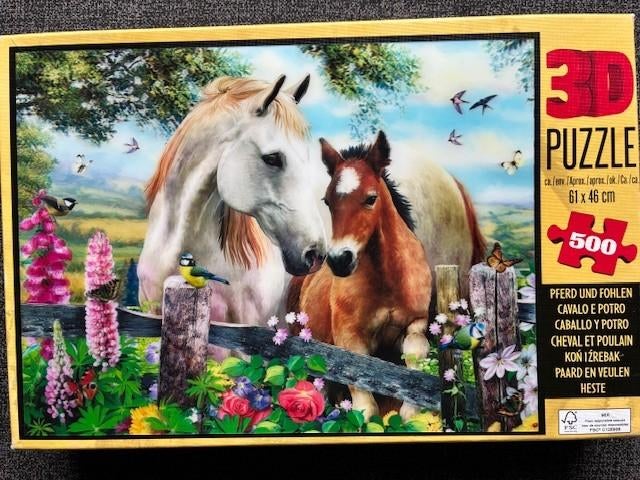 3D puzzel van Paarden, Ophalen of Verzenden, Minder dan 500 stukjes, Zo goed als nieuw, Rubik's of 3D-puzzel