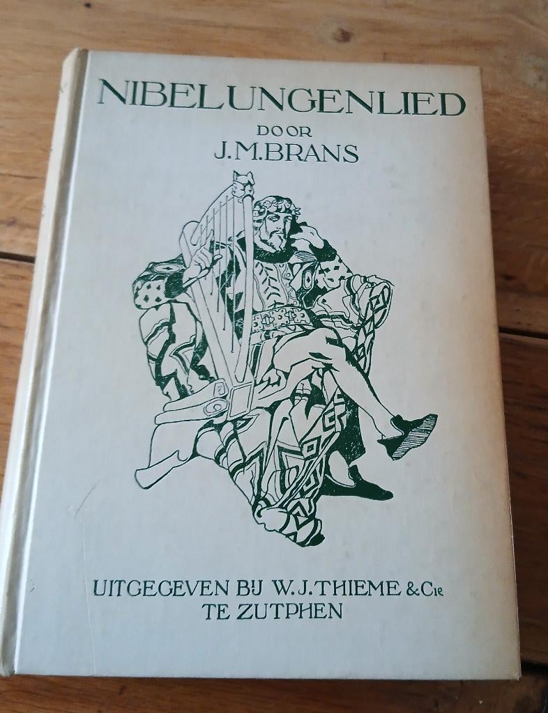 Hardcover boek 'Nibelungenlied' van J.M. Brans, Antiek en Kunst, Antiek | Boeken en Bijbels, Ophalen of Verzenden, Zie foto’s