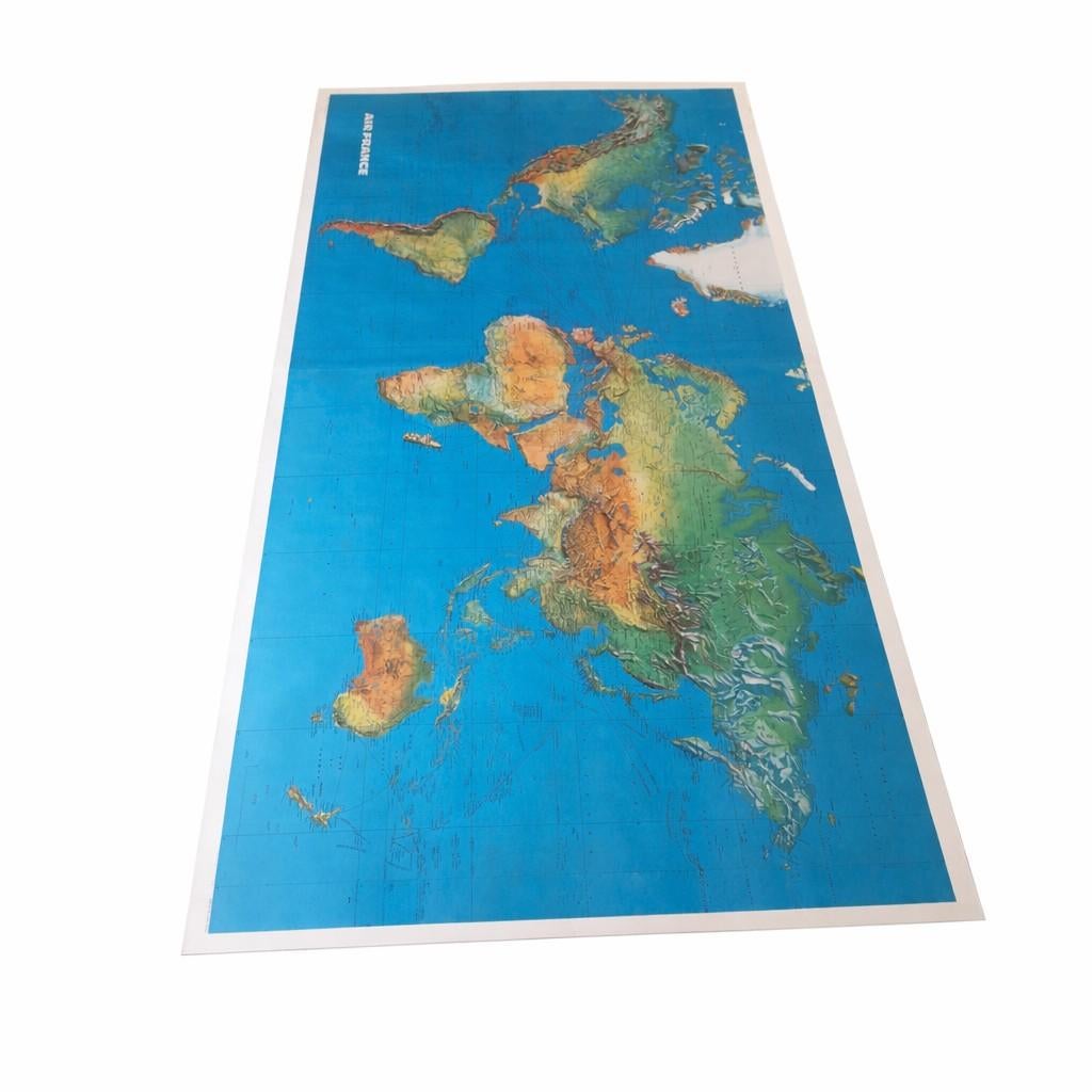 Grote vintage wereldkaart, Ophalen of Verzenden