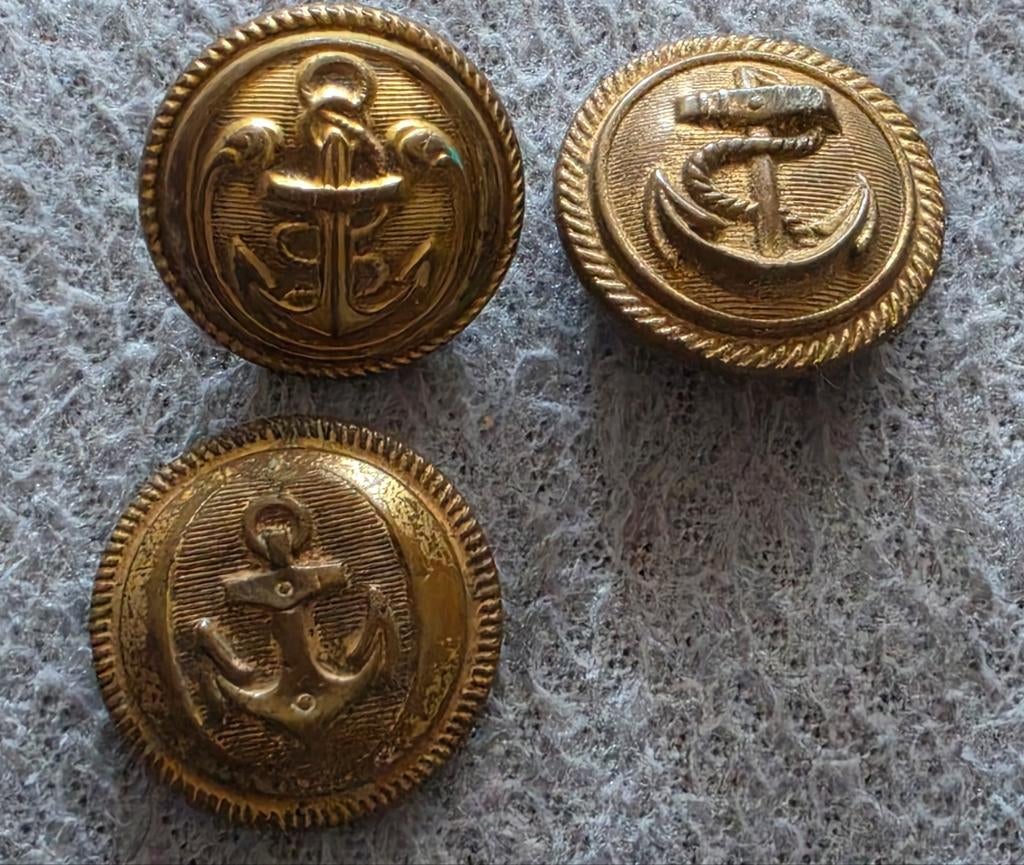Franse Marine uniform knopen., Ophalen of Verzenden, Marine, Nederland, Kleding of Schoenen