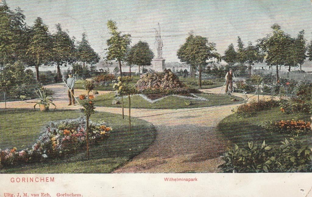Gorinchem Wilhelminapark, Verzamelen, Ansichtkaarten | Nederland, Ophalen of Verzenden, Voor 1920, Gelopen, Zuid-Holland