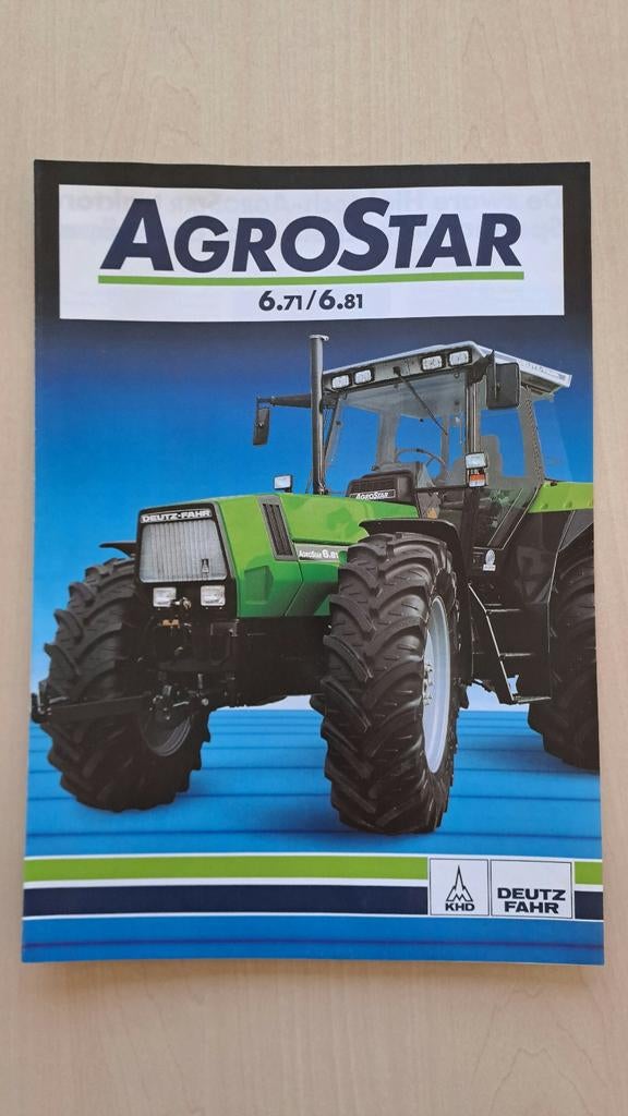 Folder DEUTZ FAHR Agrostar 6.71/ 6.81 tractor trekker, Ophalen of Verzenden, Zo goed als nieuw, Folder
