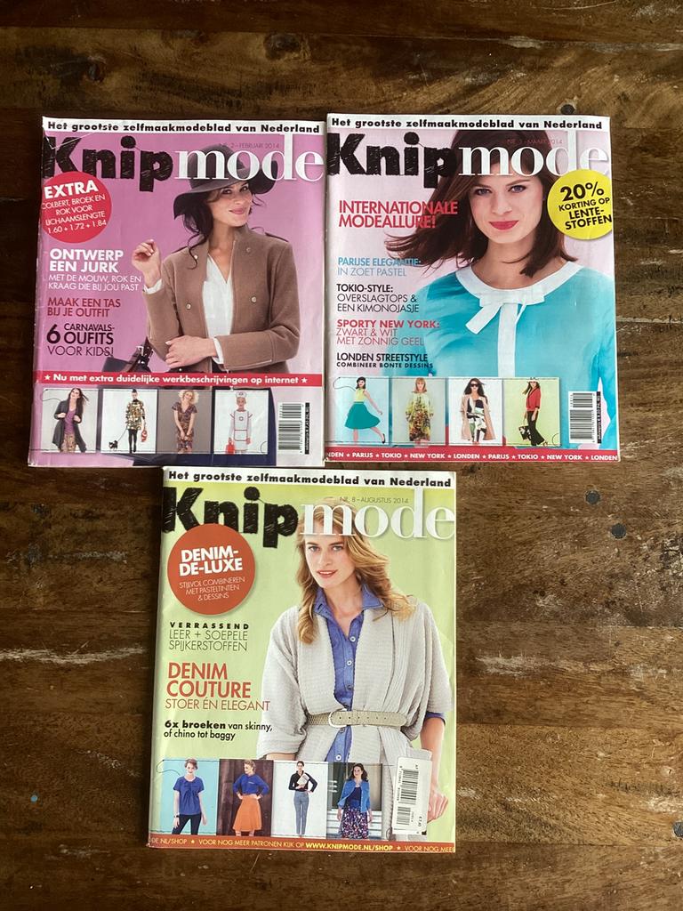 Knipmode naaitijdschriften, 2,3 en 8 2014., Ophalen of Verzenden, Zo goed als nieuw