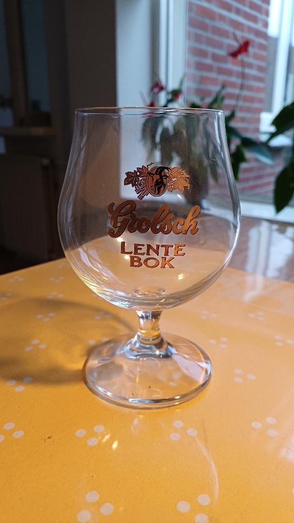 Bierglazen Grolsch Lentebok, Ophalen, Nieuw, Bierglas