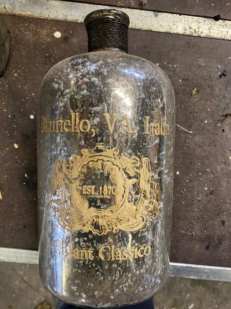 Aangeboden vier lege, ik denk wijnflessen curiosa of antiek, Ophalen of Verzenden