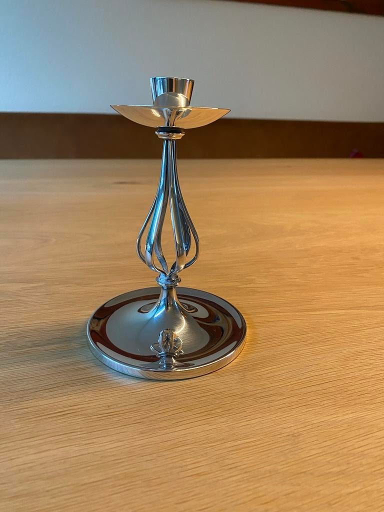 Verzilverde kandelaar, Ophalen of Verzenden, Overige materialen