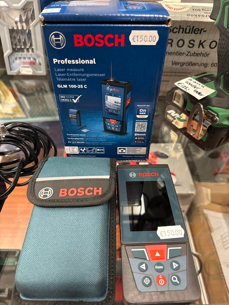 Bosch Professional GLM 100-25 C laserafstandsmeter, Ophalen of Verzenden, Gebruikt, Afstand