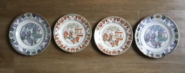 4 Wandborden Petrus Regout., Antiek en Kunst, Antiek | Wandborden en Tegels, Ophalen of Verzenden