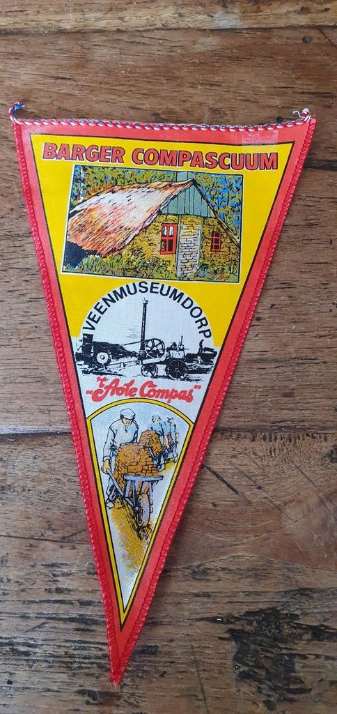 Vintage vaantje vlaggetje van Barger Compascuum Aole Compas, Ophalen of Verzenden