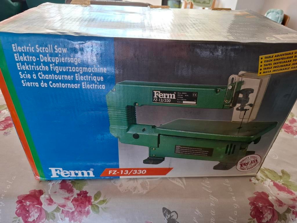 Ferm FZ-13/330 Figuurzaagmachine, Doe-het-zelf en Verbouw, Gebruikt, Ophalen of Verzenden, Ferm, 30 tot 70 mm