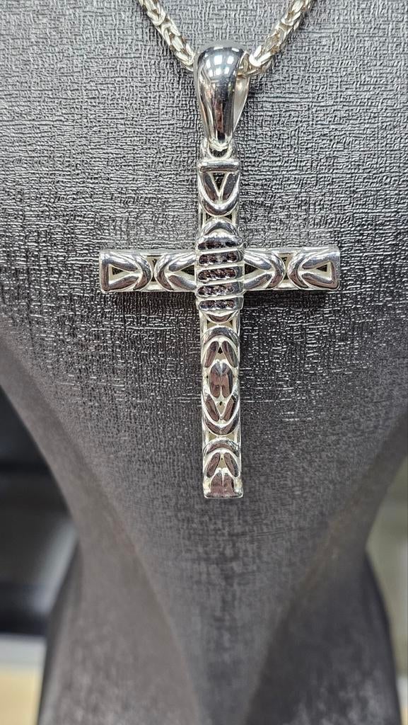 925 Zilveren Kruis hanger, Sieraden, Tassen en Uiterlijk, Kettinghangers, Nieuw, Zilver, Zilver, Ophalen of Verzenden