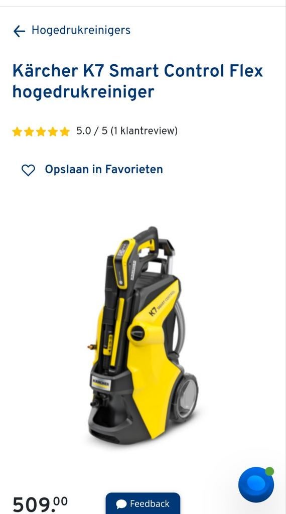 Kärcher K7 Smart Control Flex hogedrukreiniger Nieuw!, Ophalen of Verzenden, Nieuw, Elektrisch