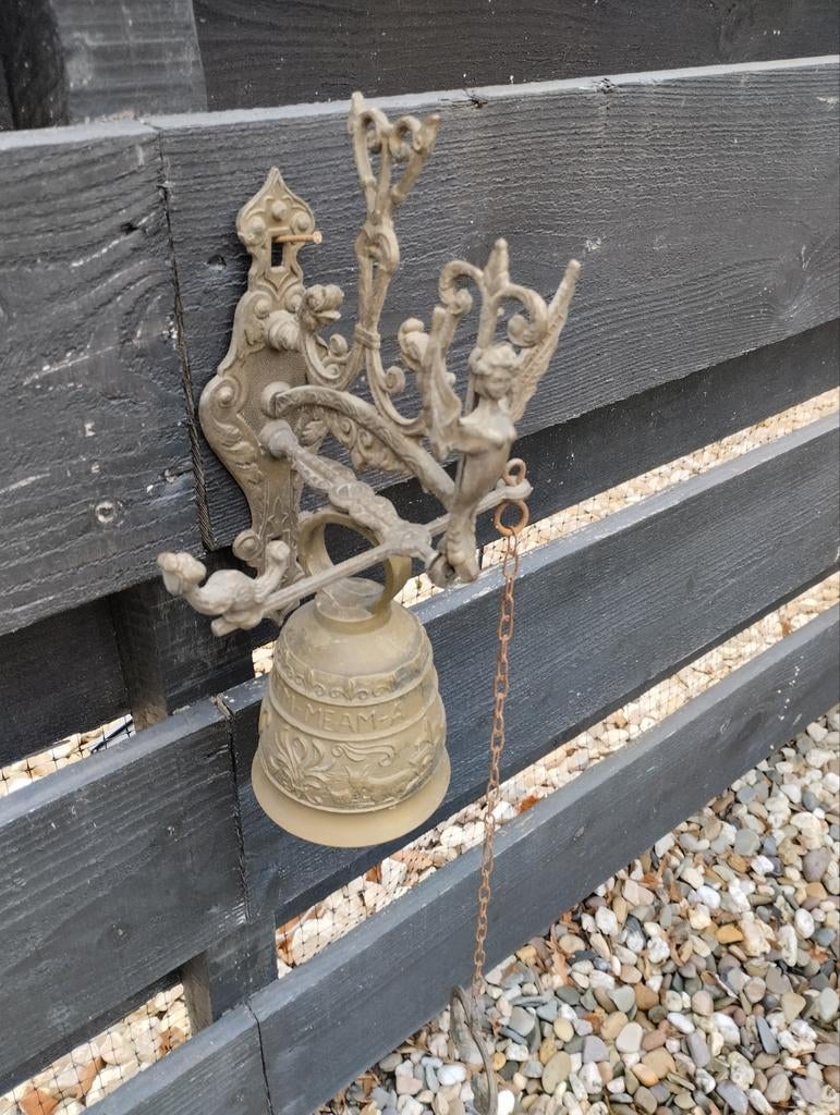 Koperen Klooster bel met wandmontage, Ophalen of Verzenden