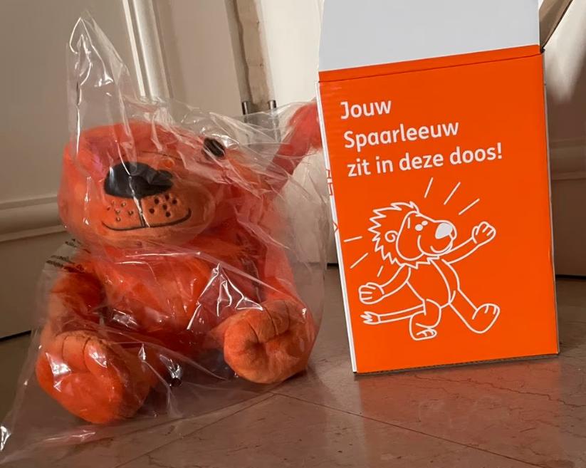 Spaarleeuw ING - Spaarpot in de vorm van een knuffel, Ophalen of Verzenden, Nieuw, Dier