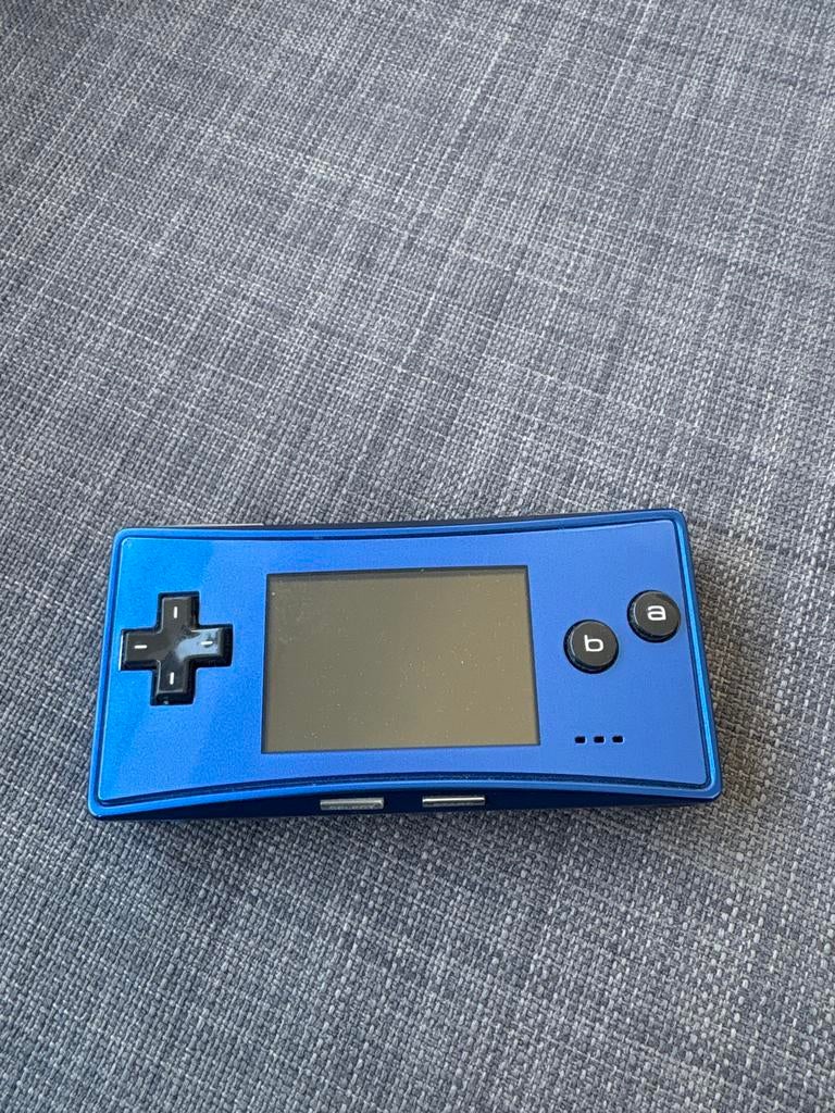 Game Boy Micro blauw, Spelcomputers en Games, Spelcomputers | Nintendo Game Boy, Ophalen, Gebruikt, Game Boy Micro
