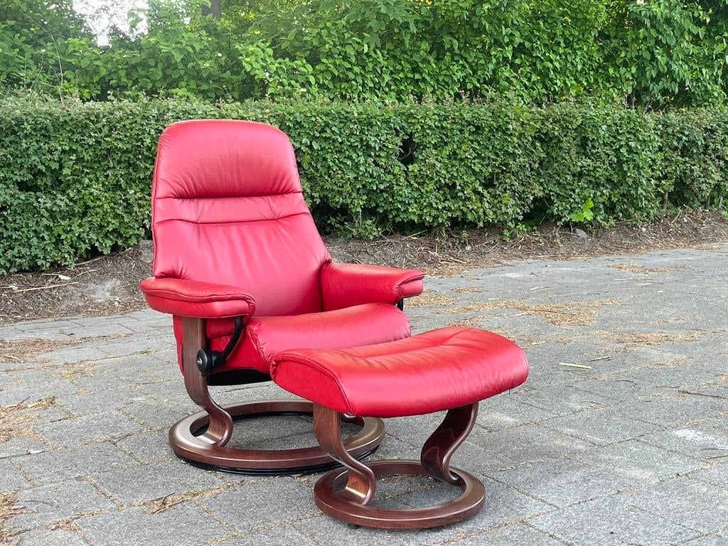 Stressless relax fauteuil met voetenbank, Ophalen of Verzenden, Zo goed als nieuw, Wicker