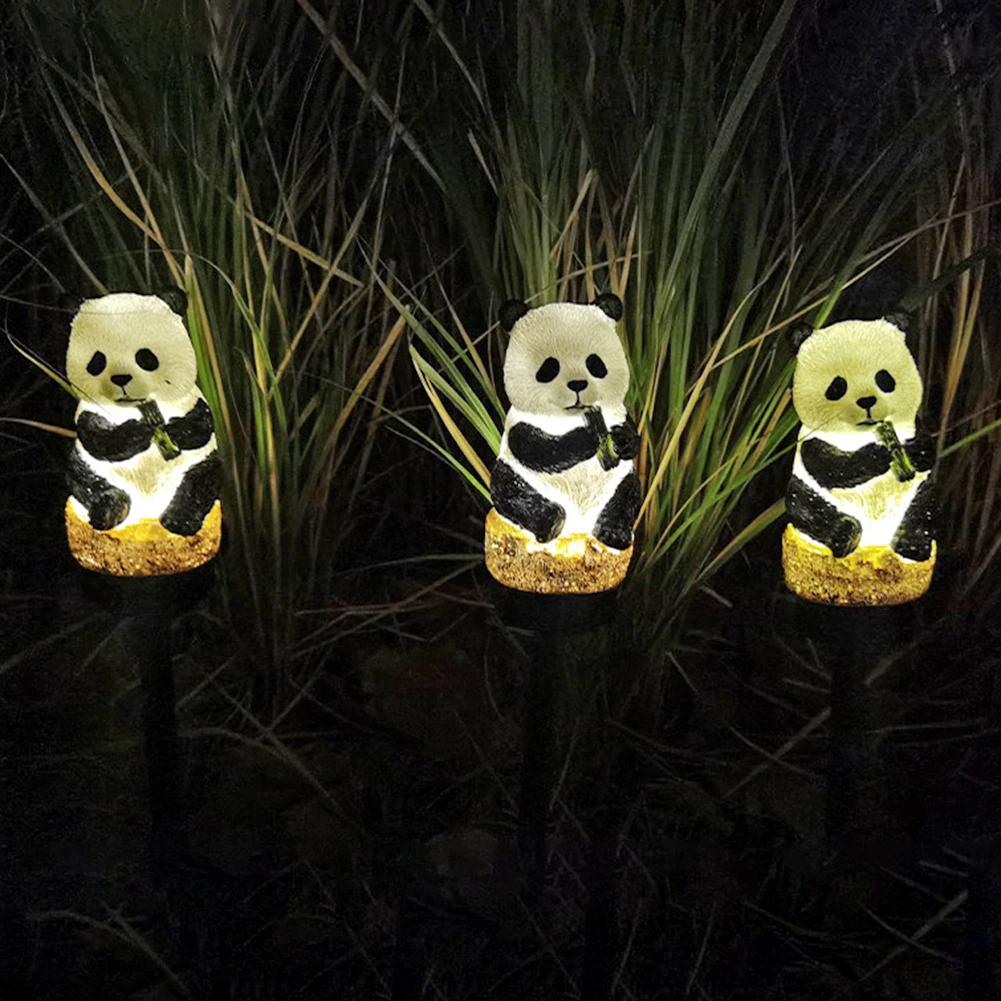 Lichtgevende Pandabeer / Tuin Decoratie Solar Lamp Zonlicht, Tuin en Terras, Tuinbeelden, Verzenden, Nieuw, Dierenbeeld