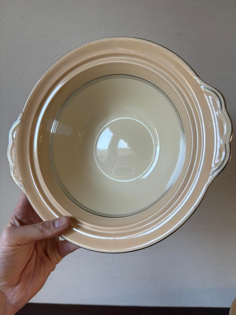 Antieke Johnson Bros. Serveerschaal Victorian, Roze Servies, Gebruikt, Keramiek, Ophalen of Verzenden, Schaal of Schalen