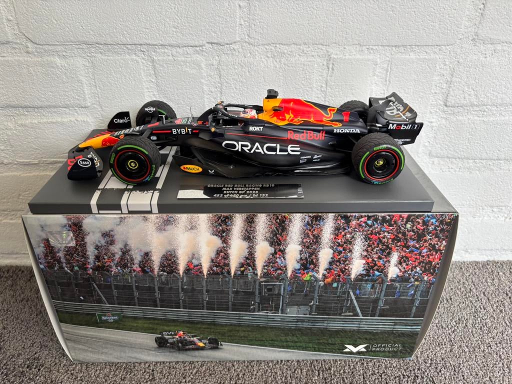 Max verstappen RB19 winner zandvoort 2023 1:18 model, Verzamelen, Ophalen of Verzenden, Zo goed als nieuw, Formule 1