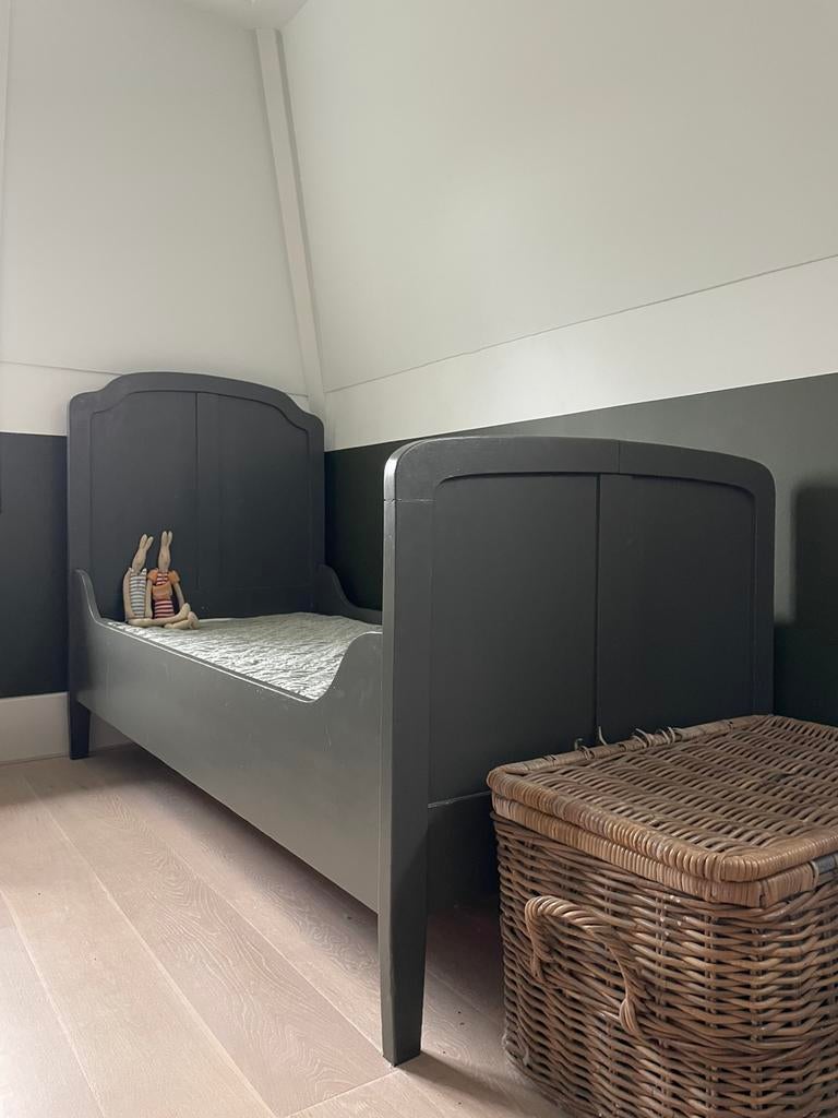 Antiek houten ledikant bed art deco vintage eiken, Ophalen