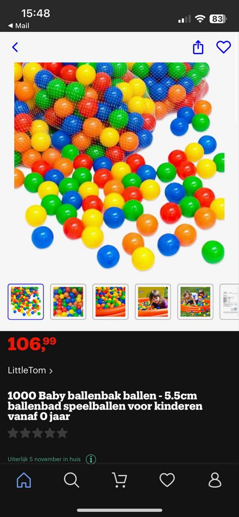 Ballen voor ballenbad/ballenbak, Ophalen, Gebruikt, Overige typen