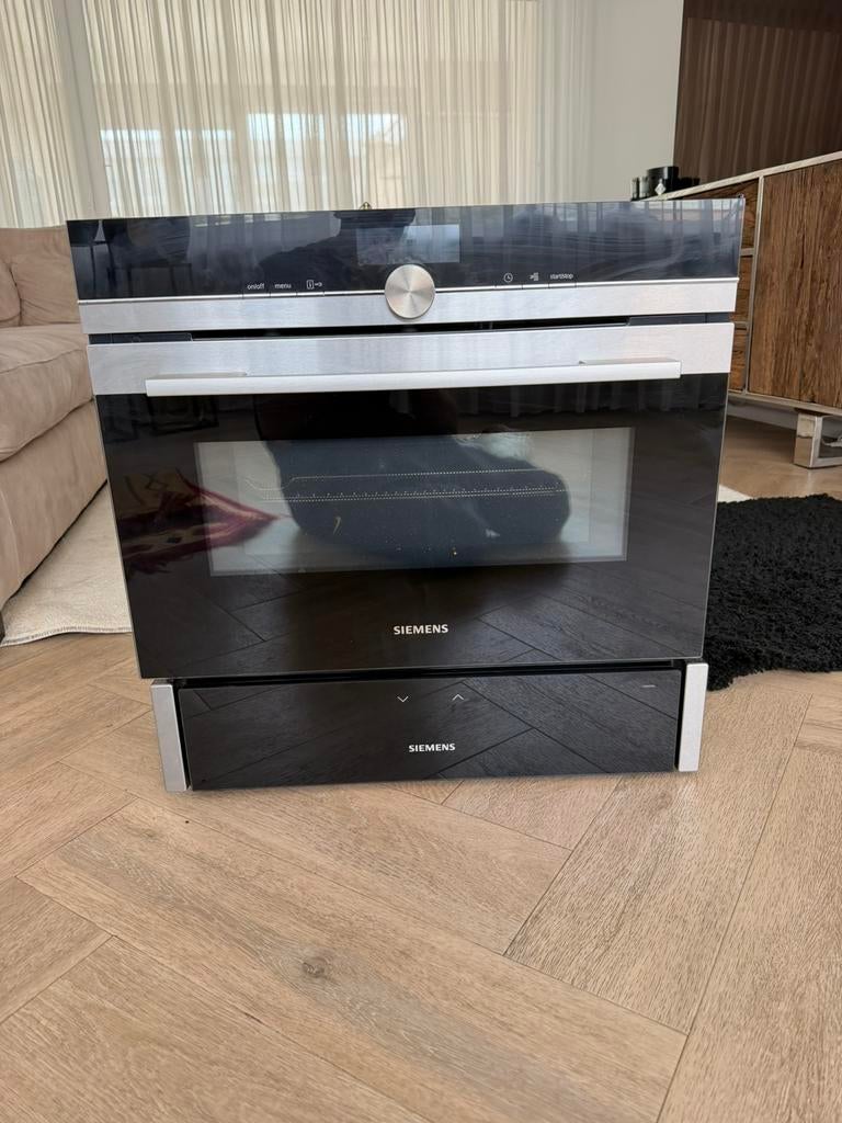 Siemens iQ700 Combimagnetron met WiFi + Warmhoudlade |, 45 tot 60 cm, Ophalen of Verzenden, Zo goed als nieuw, Oven met grill