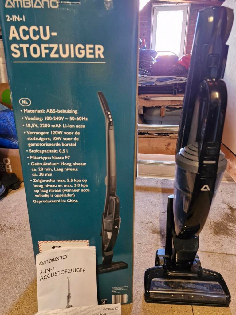 Ambiano 2-in-1 Accu Stofzuiger - Draadloos en Krachtig, Witgoed en Apparatuur, Stofzuigers, Stofzuiger, Ophalen of Verzenden, Zo goed als nieuw