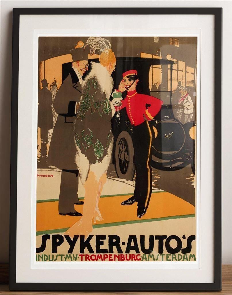 SPYKER Auto Art Deco Vintage Affiche Poster, Ophalen of Verzenden, Nieuw, Auto's
