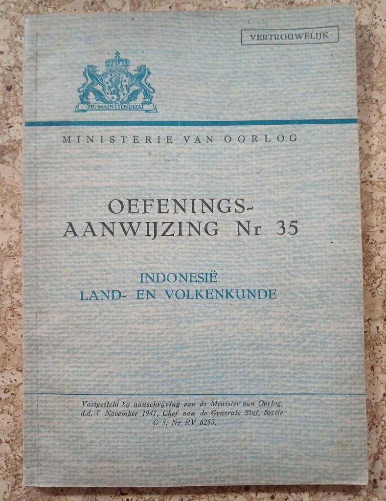 Oefeningsaanwijzingen Nr. 35 Indonesië Land- en Volkenkunde, Verzenden, X, Boek of Tijdschrift, Azië