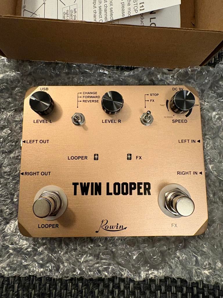 Rowin Twin Looper – Gitaar Looper Pedaal, Ophalen of Verzenden, Nieuw