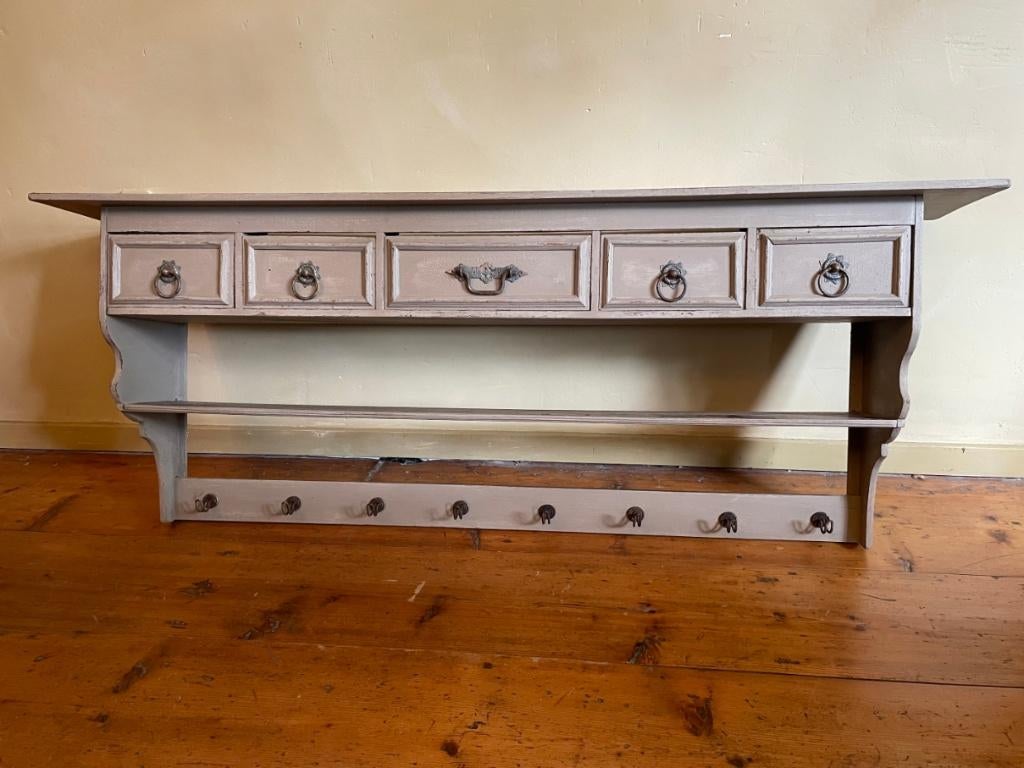 Schitterend Wandrek Keukenrek Rek Kapstok met bakjes Frans, Ophalen of Verzenden