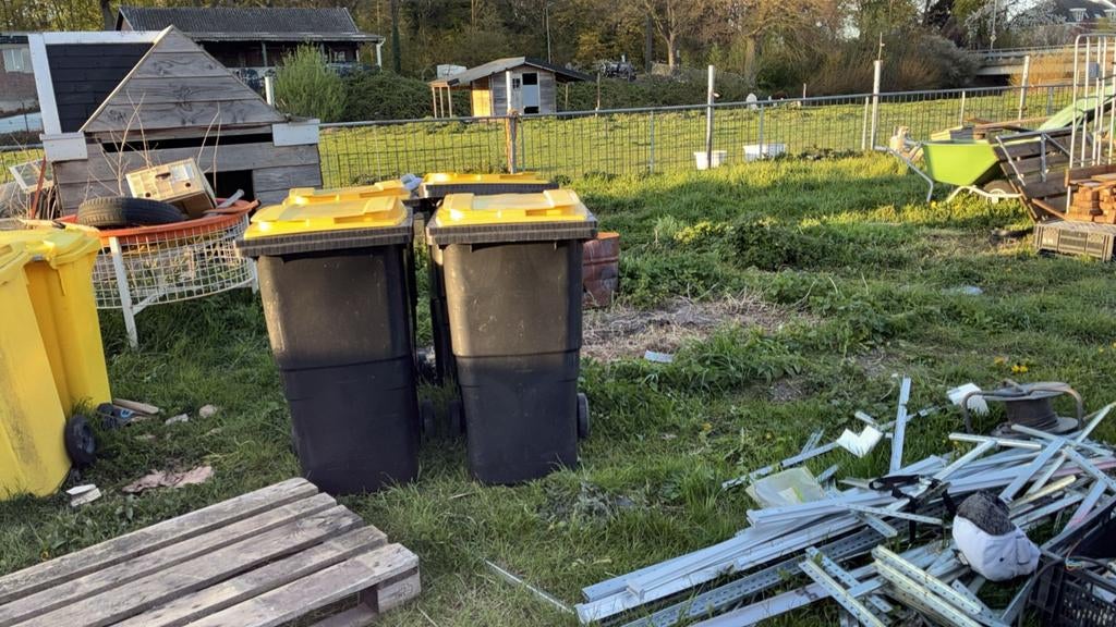 5 rolcontainers 240 liter - ideaal voor afvalscheiding, Kunststof, Gebruikt, 40 liter of meer, Ophalen of Verzenden