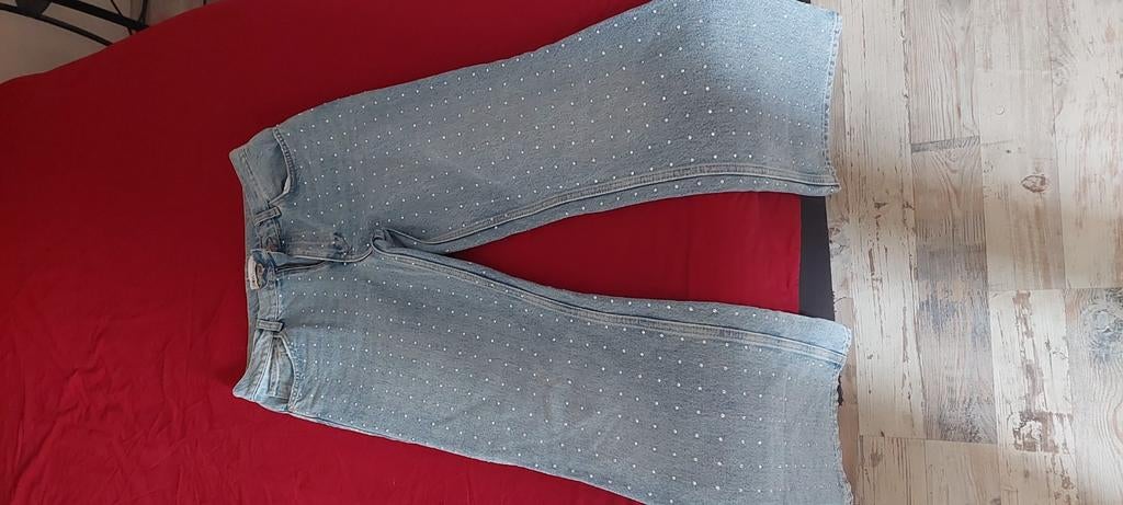 Lichtblauwe jeans met studs, Ophalen of Verzenden