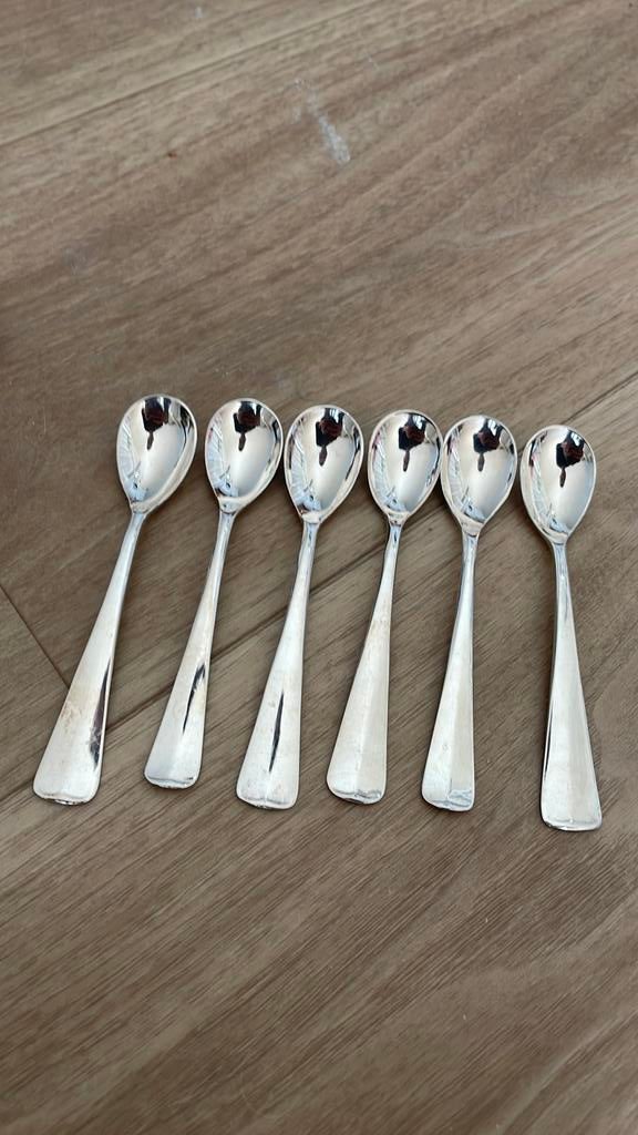 Verzilverde theelepels Gero Haags lofje, Ophalen of Verzenden, Zo goed als nieuw, Zilver