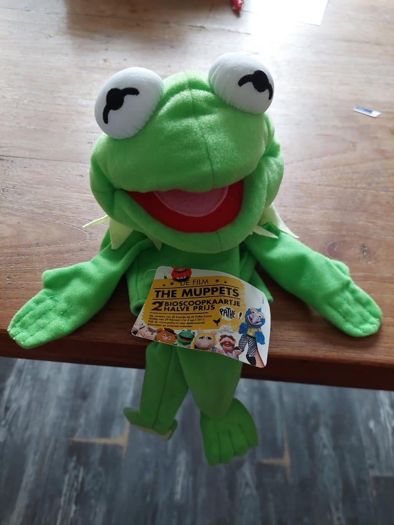 Kermit de Kikker knuffel - The Muppets handpop, Ophalen of Verzenden