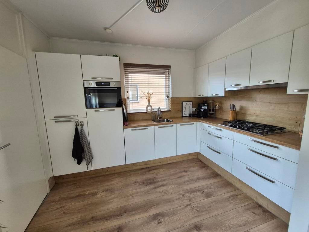 Keuken met inbouw apparatuur, Gebruikt, Wit, Hoekkeuken, Ophalen of Verzenden