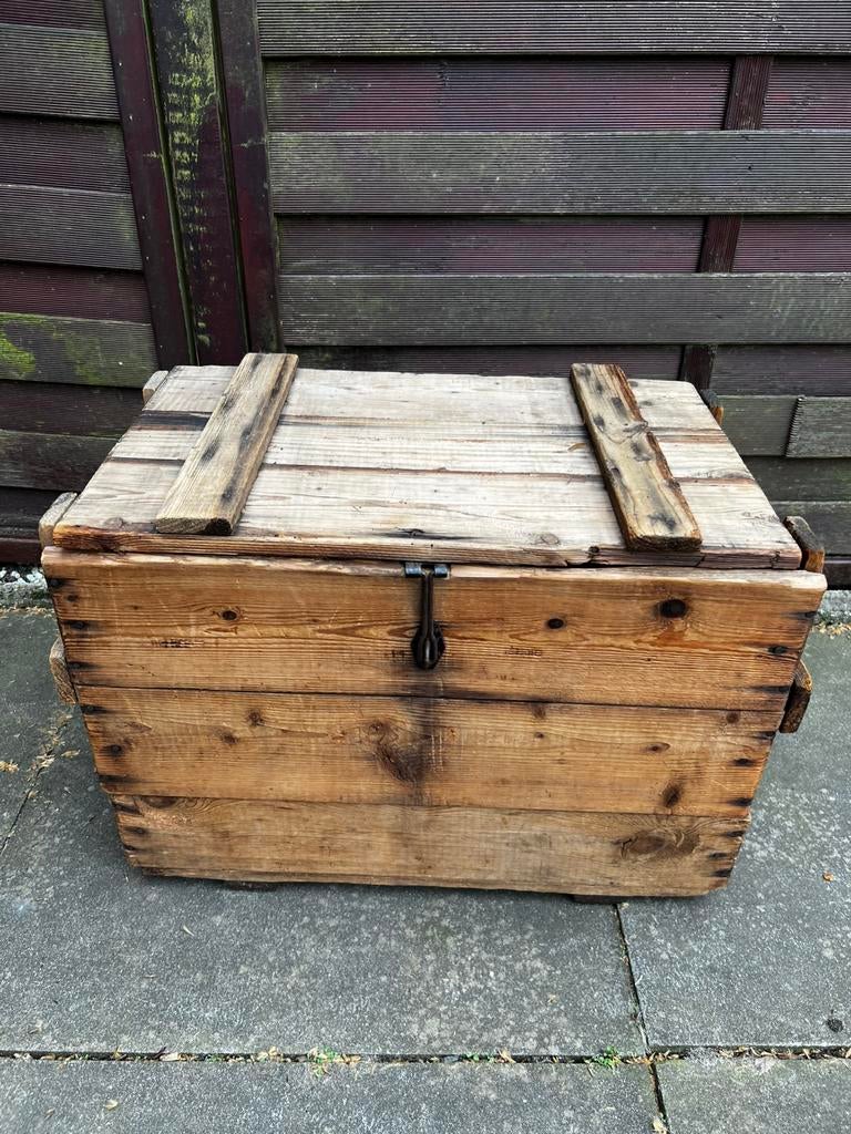 Rustieke houten kist, Ophalen of Verzenden, Gebruikt, 50 tot 100 cm, Minder dan 50 cm