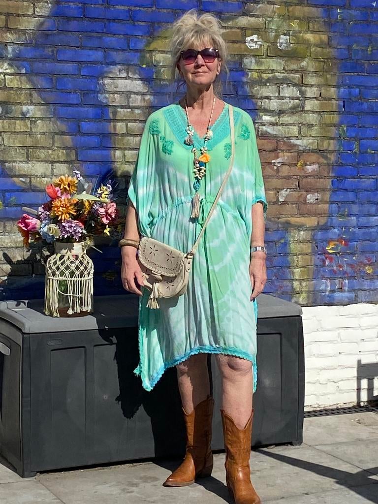 Ibiza jurk maat 36-40 Boho Bohemien, Ophalen of Verzenden, Zo goed als nieuw, Maat 36 (S), Onder de knie